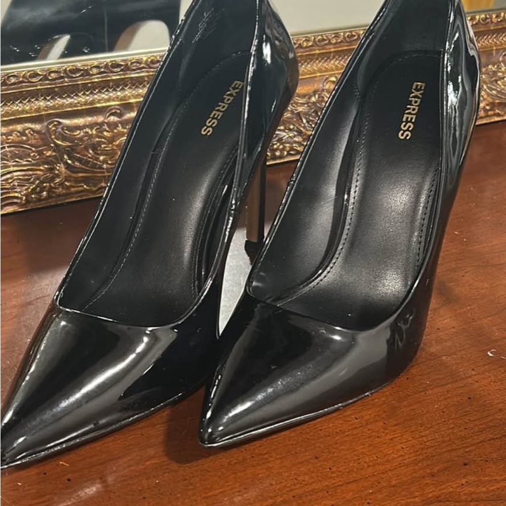 Express Glossy Black Women's Heels